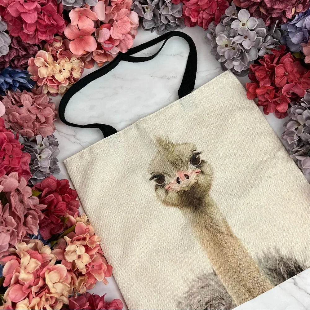 Eco-Friendly Folding Ostrich Tote Bag - Picture 3 of 13